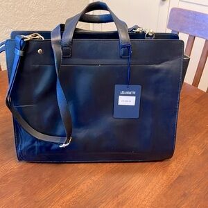 Leo et Violette Black Le Nouveau Cartable Navy briefcase